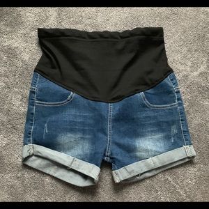 Size 6 Denim Maternity Shorts